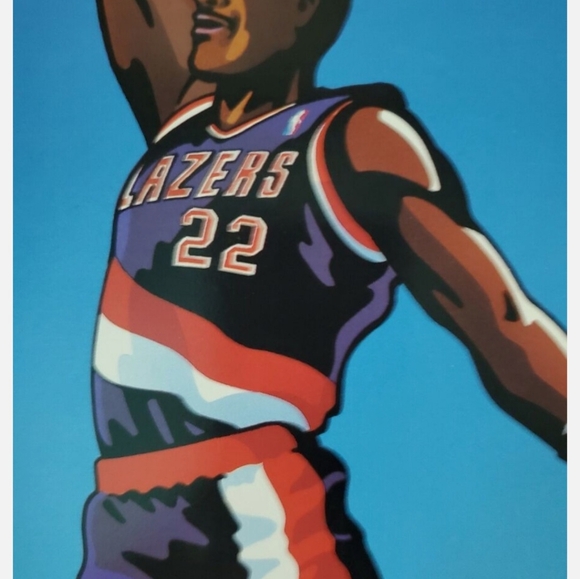 Vintage Portland Trail Blazers 18" x 7" Print Set of 5 1991-92 Playmakers - Picture 12 of 12
